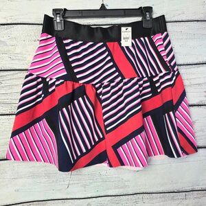 Express Multicolor Stripe Flare Skirt M NWT